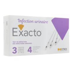 Test Bandelettes Infections Urinaires Exacto 3 tests