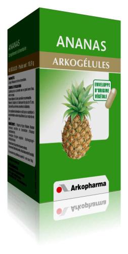 Arkogélules Ananas contient de la tige d’Ananas riche en bromélaïne, traditionnellement utilisée pour réduire la peau d’orange ainsi que les surcharges pondérales localisées.