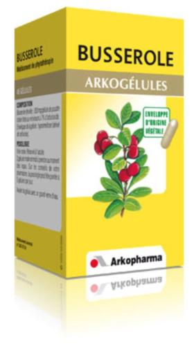 Le médicament à base de plantes Arkogélules Busserole est utilisé pour favoriser l'élimination rénale d'eau, et comme traitement adjuvant des troubles urinaires bénins.
