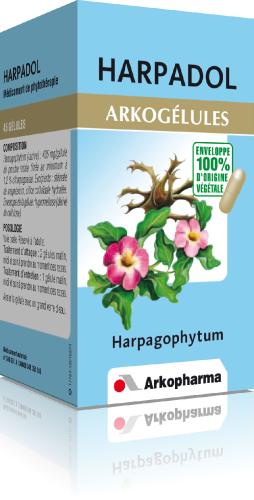 Le médicament de phytothérapie Arkogélules Harpadol est utilisé dans les manifestations articulaires douloureuses mineures, foulures.