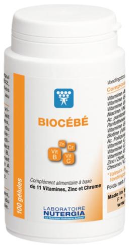 biocebe de nutergia est indiué en cas de stress, surmenage. Contient de nombreuses vitamines