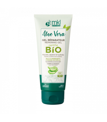 Notre gel réparateur Aloe Vera certifié COSMOS Organic répare, apaise et hydrate en profondeur la peau . Le gel aloe vera est un indispensable beauté et soin. Gel hydratant à ne pas rincer.