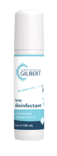 Le spray désinfectant de gilbert est une solution pour application cutanée en spray. Action assainissante et purifiante de la peau.
