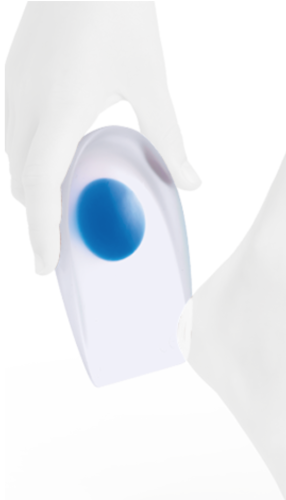Les talonnettes avec Insert Central FeetPad contiennent un gel en silicone permettant de réduire les points d'appui douloureux.