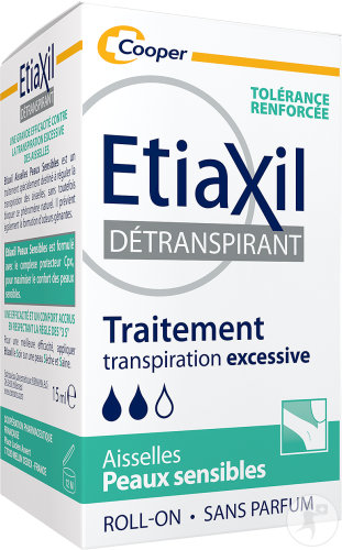 Etiaxil Détranspirant Aisselles Traitement Transpiration Excessive Peaux Sensibles Roll-On 15ml