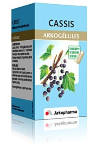 Arkogélules Cassis est un médicament de phytothérapie utilisé en cas de manifestations articulaires douloureuses mineures. Il facilite également les fonctions d’élimination de l’organisme.