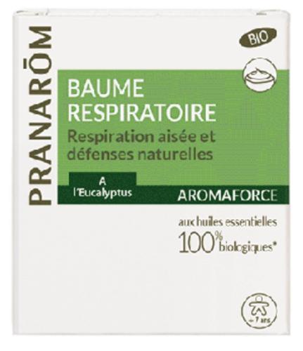 Aromaforce baume respiratoire de chez pranarom pour une respiration aisée à l'eucalyptus