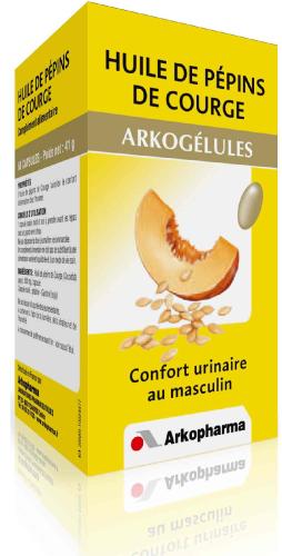 Les capsules Arkogélules Huile de pépins de courge favorise le confort d’élimination urinaire chez l’homme.