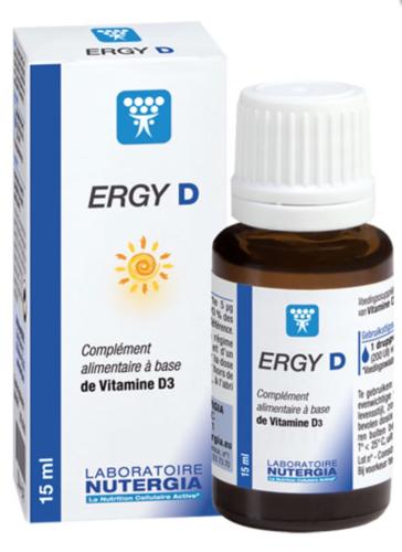 ergy d contient de la vitamine D3 naturelle à utiliser en cas de carence en vitamine D