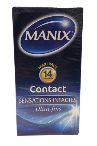 Manix contact sensations intacts ultra fins et résistant, surface lisse lubrifié avec réservoir