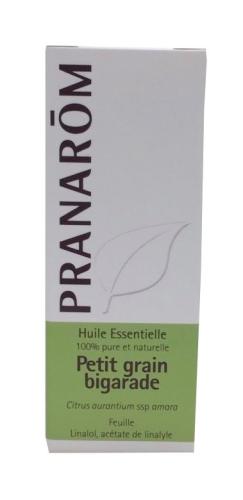 Huile essentielle de petit grain bigarade de chez pranarom connue pour ses vertus anti inflammatoire antispasmodique, cicatrisante et relaxante