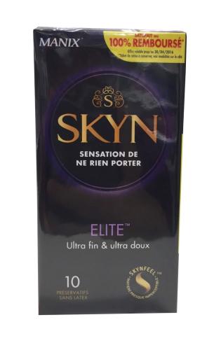 Préservatifs ManixSkyn Elite sans latex ultra fins et ultra doux 10 préservatifs